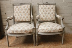 Louis XVI pair armchairs
