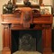 antique wooden fireplace