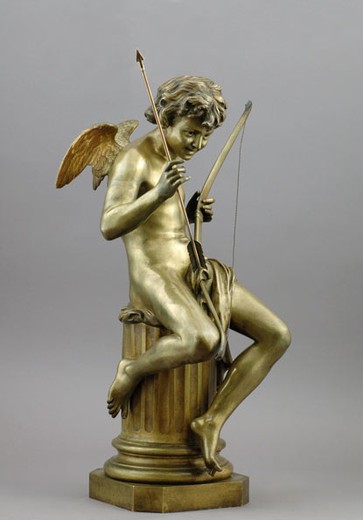 Скульптура "Амур". Jean Bulio (1827-1911). Бронза. Высота: 64 см. Франция, XIX в.