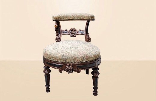 антикварный стул из ореха 19 века