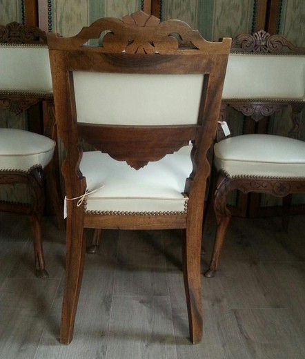 винтажный гарнитур из 4 стульев из ореха, 19 век