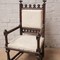 Antique gothic  long chair with foot stool