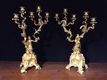 Couple of candlesticks barocco