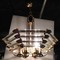 antique chandelier 70s gild metal