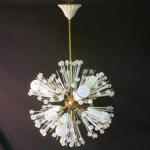 антикварная потолочная люстра из латуни, 20 век