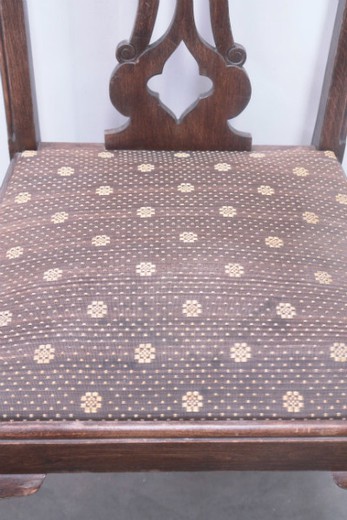 винтажный набор стульев чиппендейл из ореха, 20 век