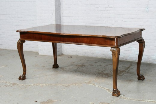 антикварная мебель для столовой из ореха, стиль чиппендейл, 20 век