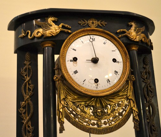 старинные настольные часы портик ампир