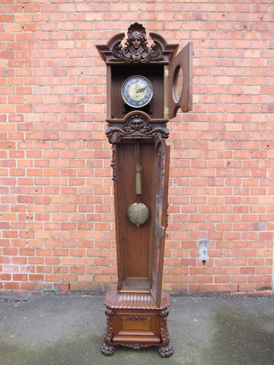 антикварные часы в стиле нео ренессанс из ореха, 19 век