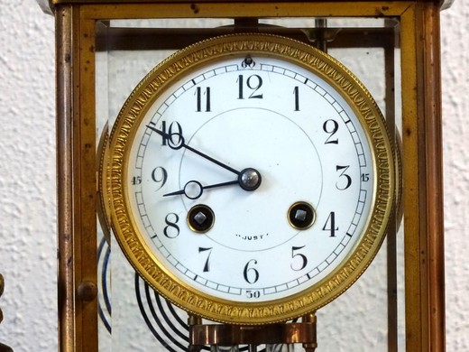 антикварные мраморные часы в стиле ар деко, 19 век