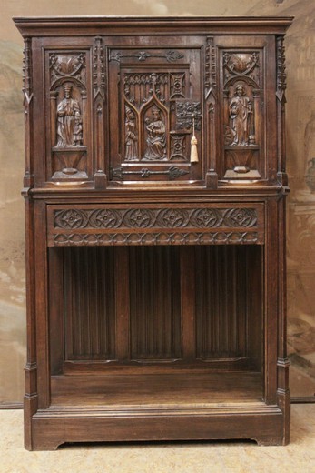 антикварная креденца в готическом стиле франция XIX век