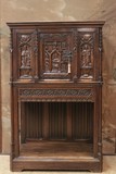 Antique gothic oak credenza