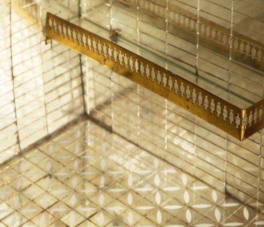 винтажная мебель - дизайнерский бар из дерева и стекла, 20 век