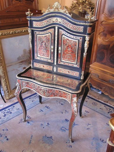 Антикварный письменный стол наполеон III франция XIX век техника буль