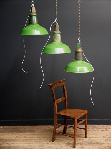 Green Industrial lamp
