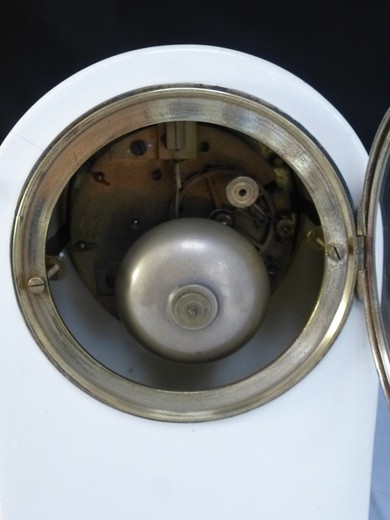 керамические настольные часы, антиквариат, 20 век