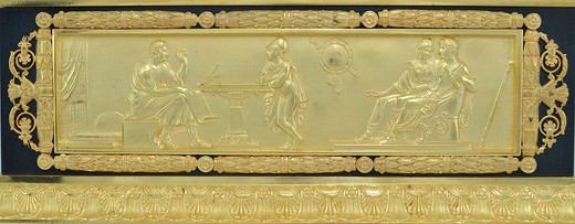 антикварные часы в стиле ампир из бронзы и золота, 19 век