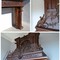 Castle fireplace carved walnut