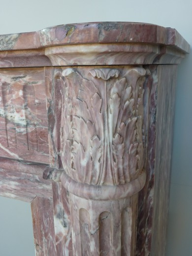 антикварный каминный портал из мрамора луи 16