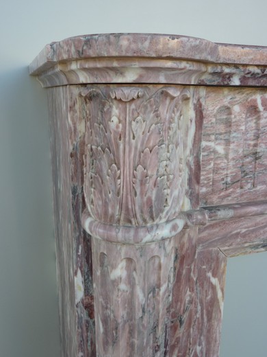 винтажный каминный портал из мрамора луи 16