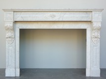 Fireplace of Carrara marble