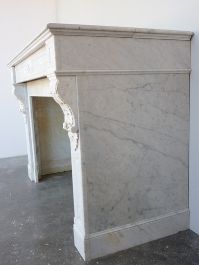 винтажный каминный портал из мрамора, 19 век