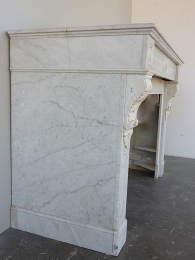 антикварный камин из каррарского мрамора, 20 век