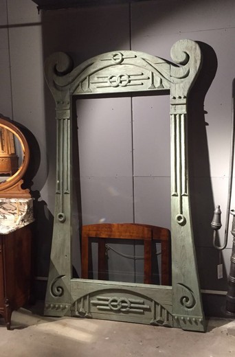 антикварный наличник из дерева для зеркала, начало 20 века