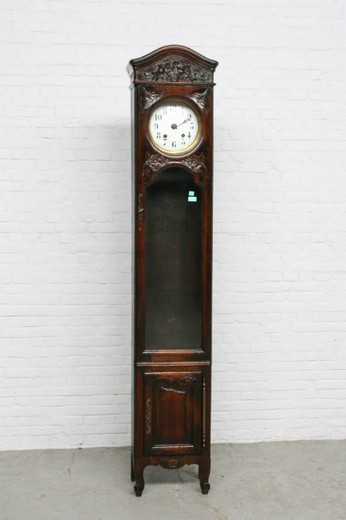 антикварные напольные часы в стиле кантри из дуба, 19 век