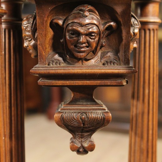 винтажные парные колонны из дерева в стиле ренессанс, 19 век