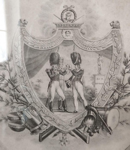 винтажная настенная гравюра 19 века