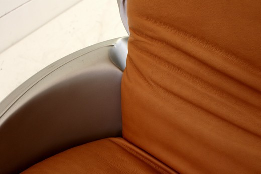 дизайнерское кожаное кресло-капсула, винтаж