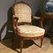 Pair Armchair Folder Flat Style Louis XVI Walnut D Late Nineteenth Time