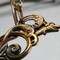 старинная люстра из латуни и керамики