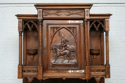 винтажная мебель - кабинет готика из ореха, 19 век