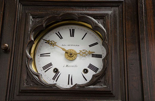 старинные напольные часы в стиле готика, орех, 19 век