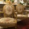 Pair Cabriolets Louis XVI Gilded Wood With Their Aubusson Tapestry D Epoque Nineteenth