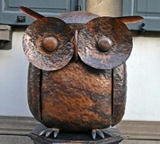 Hammered Metal Owl