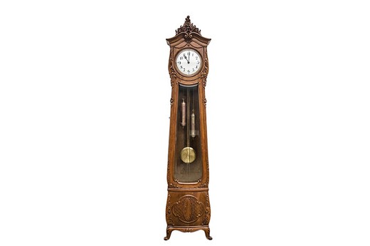 старинные напольные часы из ореха людовик 15