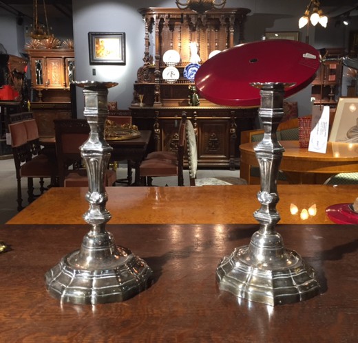 a pair of candelabra
