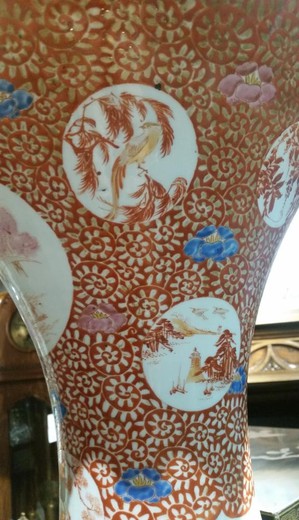 антикварная фарфоровая ваза япония XIX век