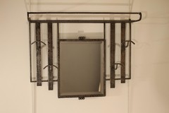 Wrought iron coat rack in the style of Art Deco