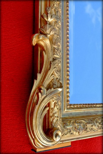 антикварное зеркало 19 века, дерево и лепнина