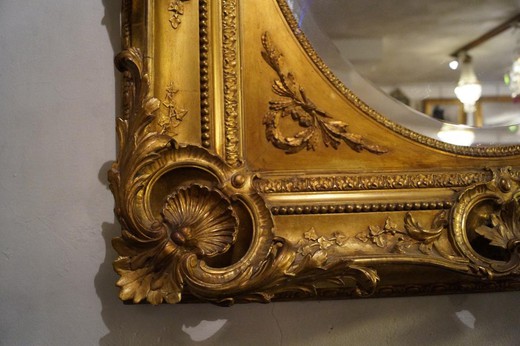 винтажное зеркало регенства из дерева с золочением, 19 век
