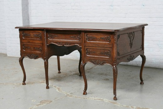 старинная мебель для офиса - гарнитур в стиле льеж из дуба, 19 век
