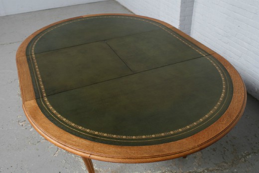 антикварный стол с кожей из ореха людовик 15
