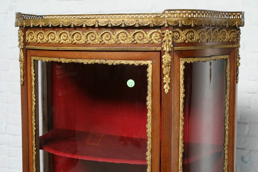 антикварная мебель - витрина из палисандра людовик 14, конец 19 века