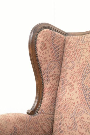 винтажное кресло в стиле людовик 15 из ореха, 19 век