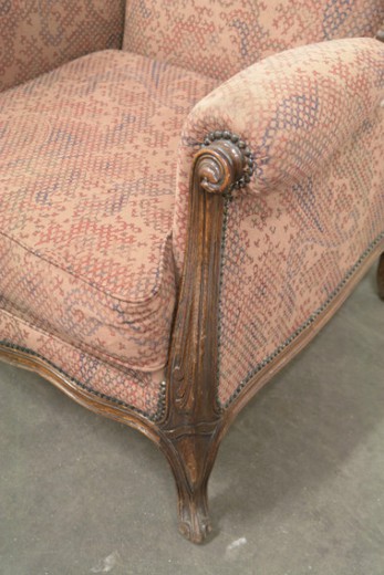 старинная мебель - кресло луи 15 из ореха, 19 век