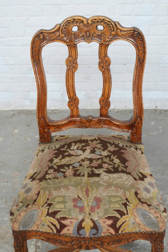 старинная мебель - стулья людовик 15 из ореха, 20 век